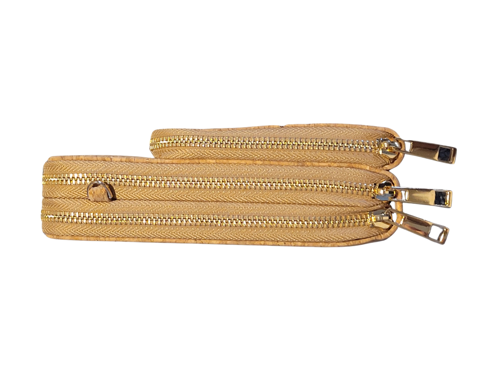 Cork Crossbody Phone Bag with Triple Zipper Design PBAG-121A