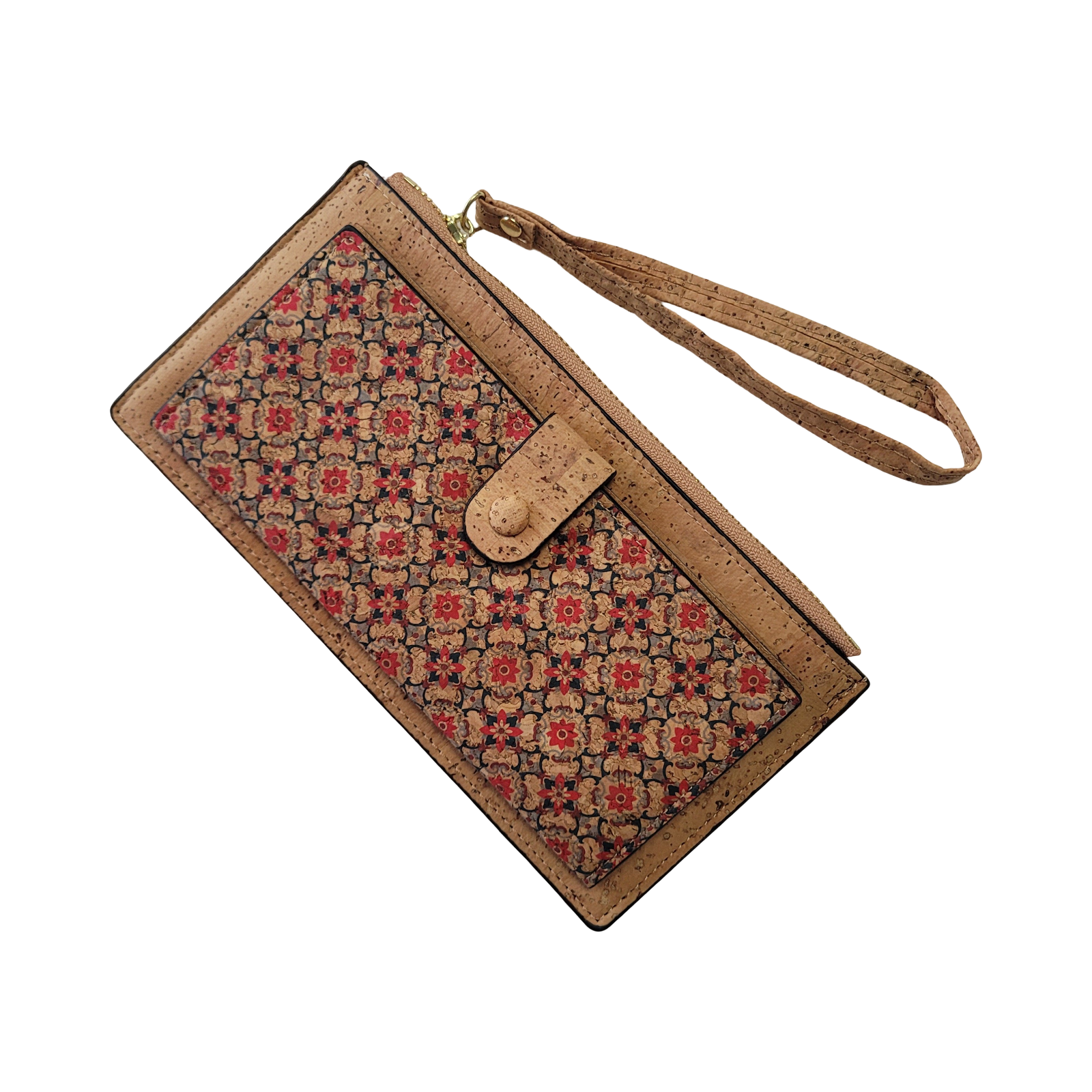 Cork Phone Wallet Wristlet Minimalist Plain CUZ-145