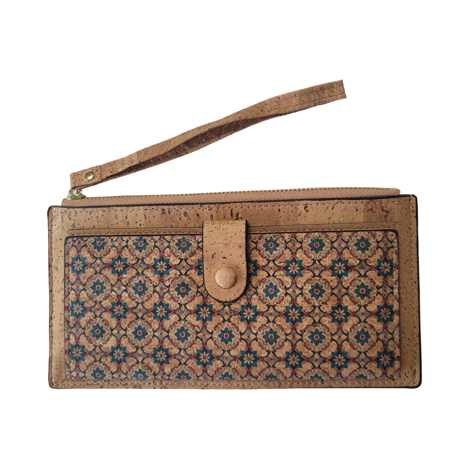 Cork Phone Wallet Wristlet Minimalist Plain CUZ-145