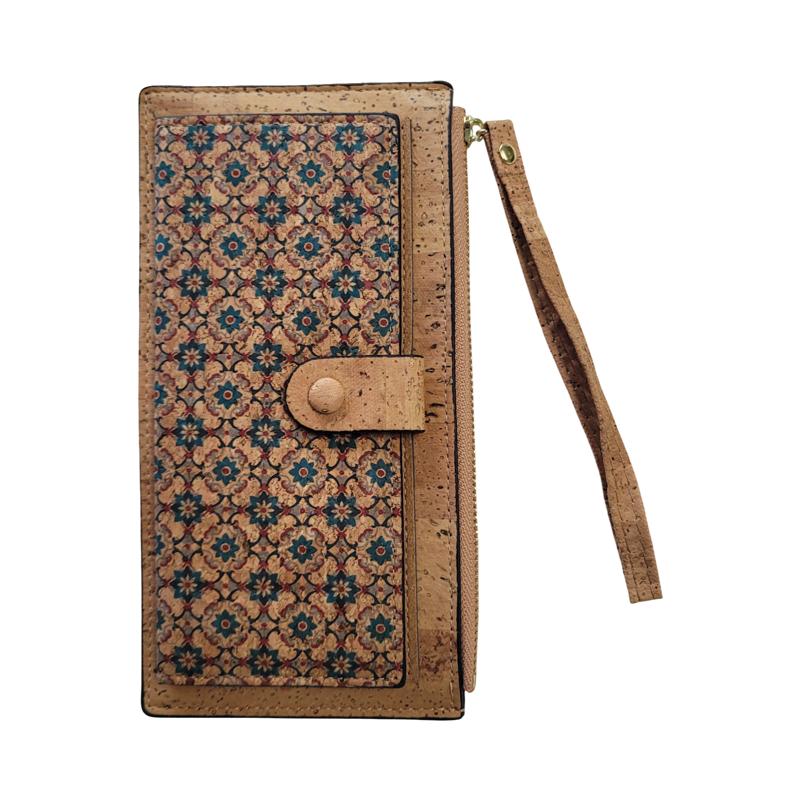 Cork Phone Wallet Wristlet Minimalist Plain CUZ-145