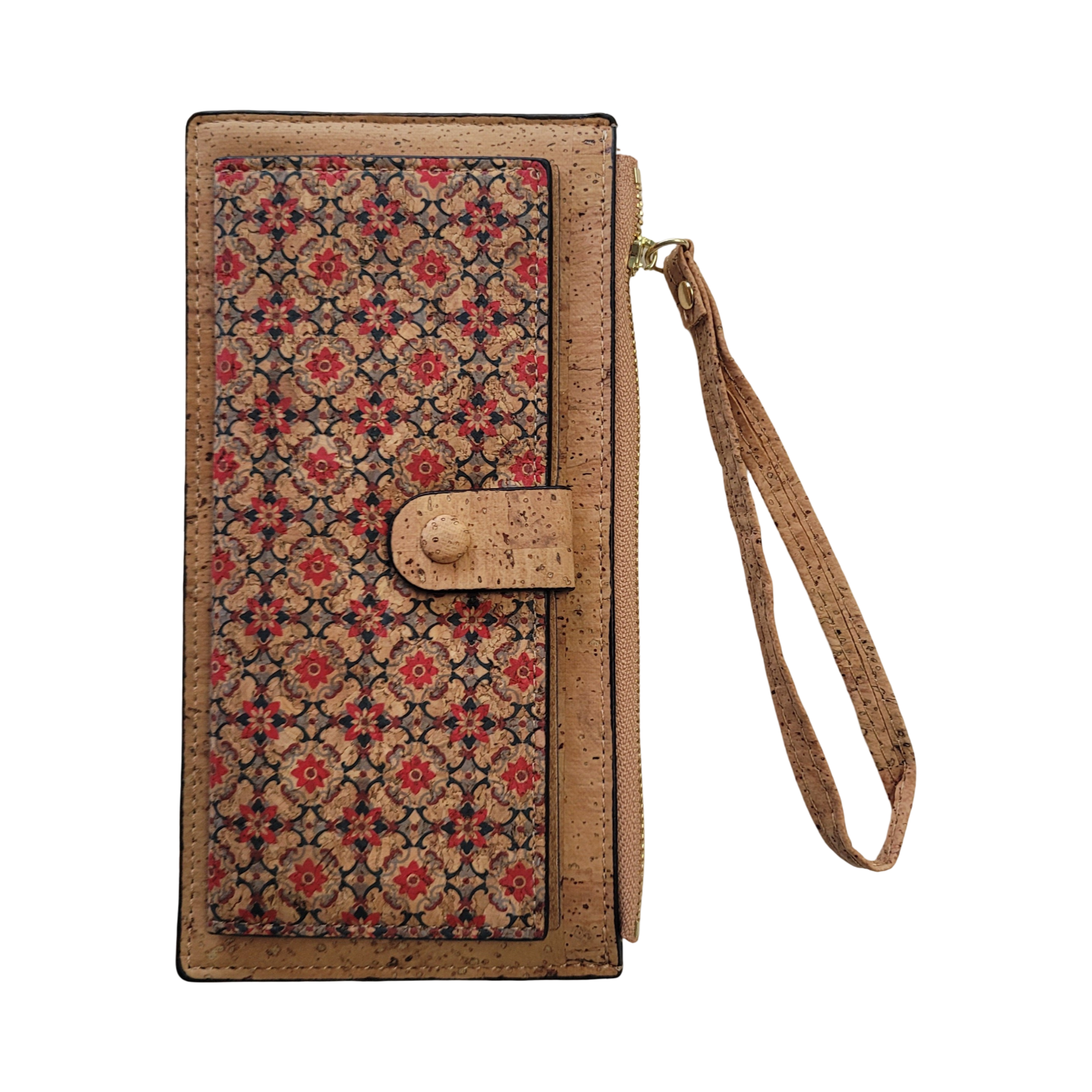 Cork Phone Wallet Wristlet Minimalist Plain CUZ-145