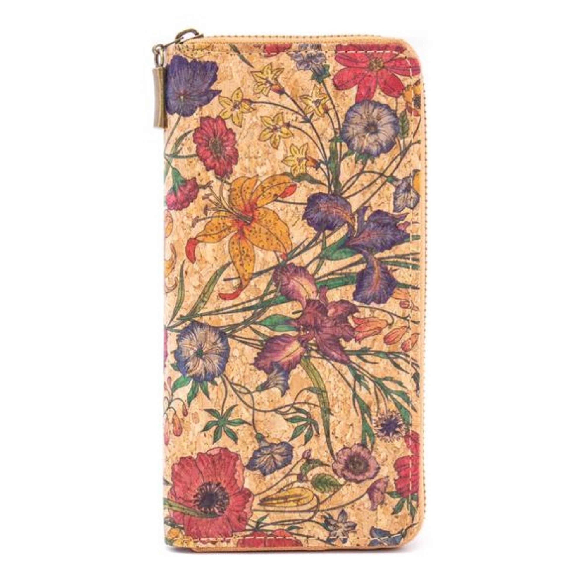 Cork Zipper Wallet Flower Garden CUZ-127