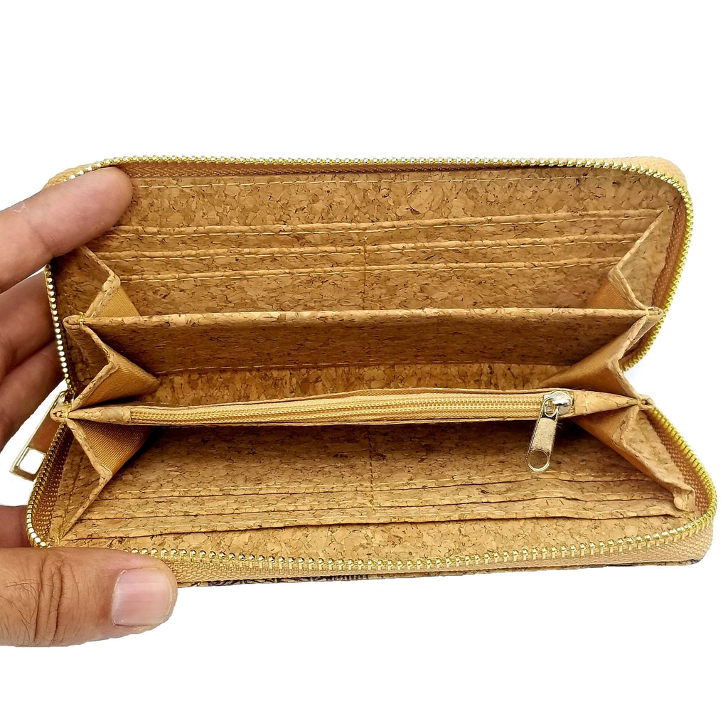 Cork Zipper Wallet Sea Shells and Stars CUZ-111