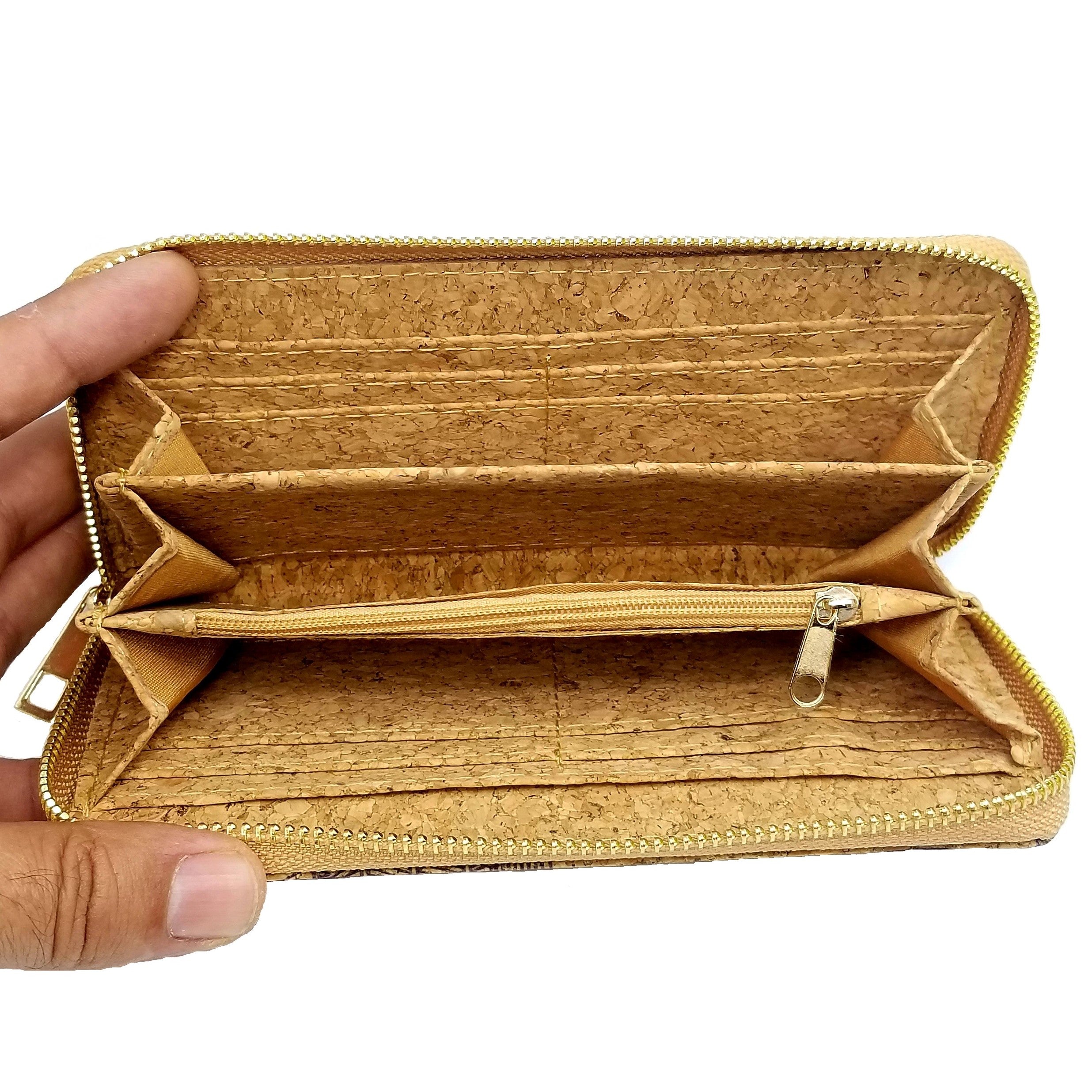 Cork Zipper Wallet Sea Shells and Stars CUZ-111