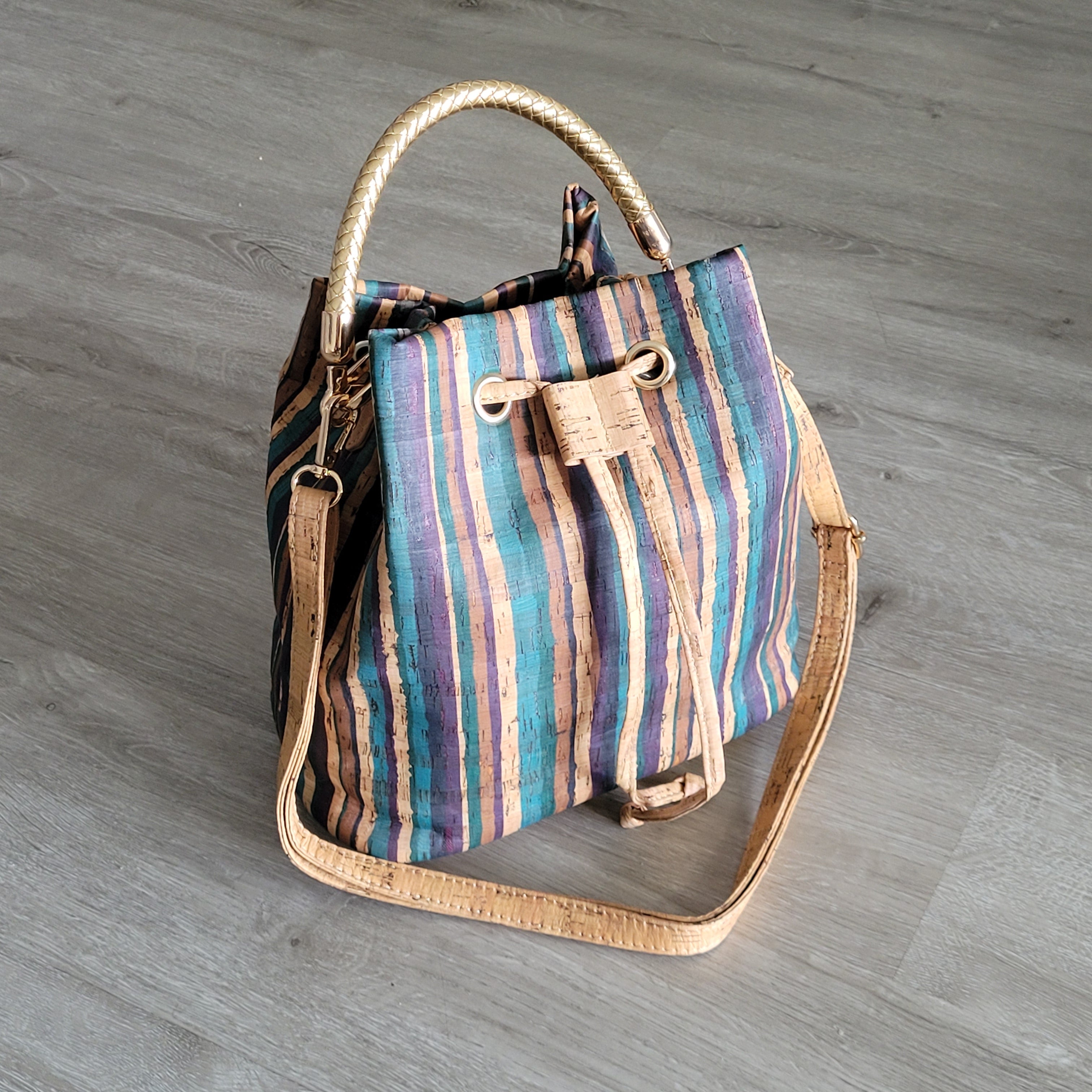 Cork Bucket bag, Tote, Handbag, Shoulder Bag TOT-07