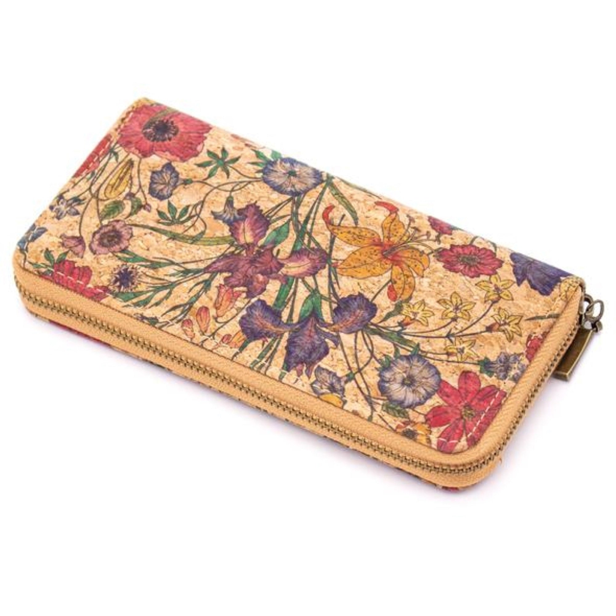 Cork Zipper Wallet Flower Garden CUZ-127