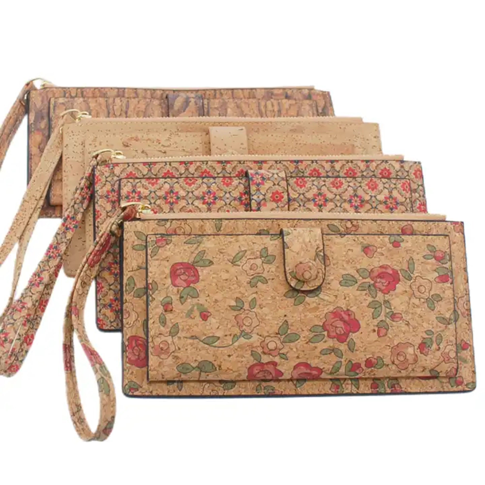 Cork Phone Wallet Wristlet Minimalist Plain CUZ-145