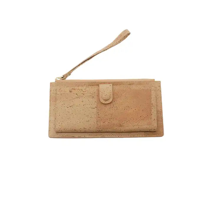 Cork Phone Wallet Wristlet Minimalist Plain CUZ-145