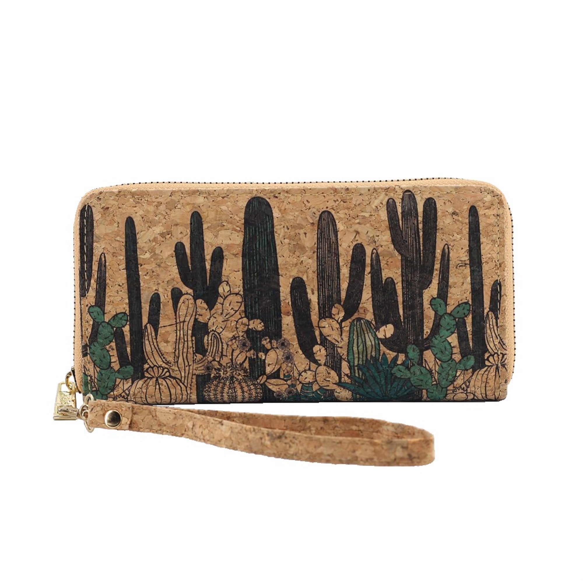 Cork Zipper Wallet Cactus CUZ-104