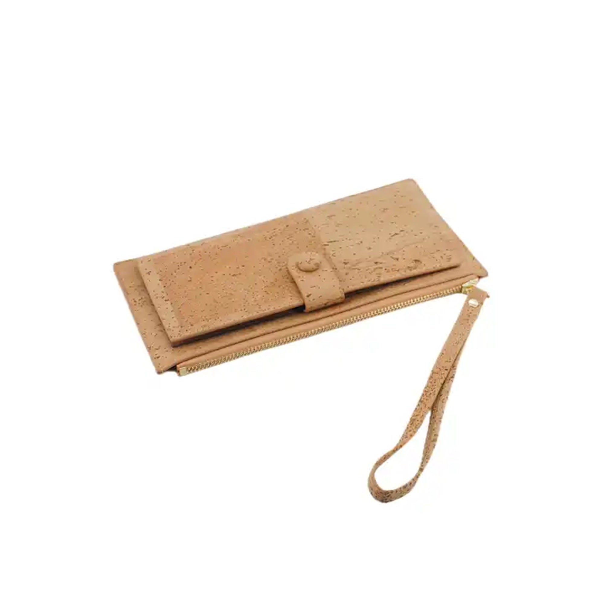 Cork Phone Wallet Wristlet Minimalist Plain CUZ-145