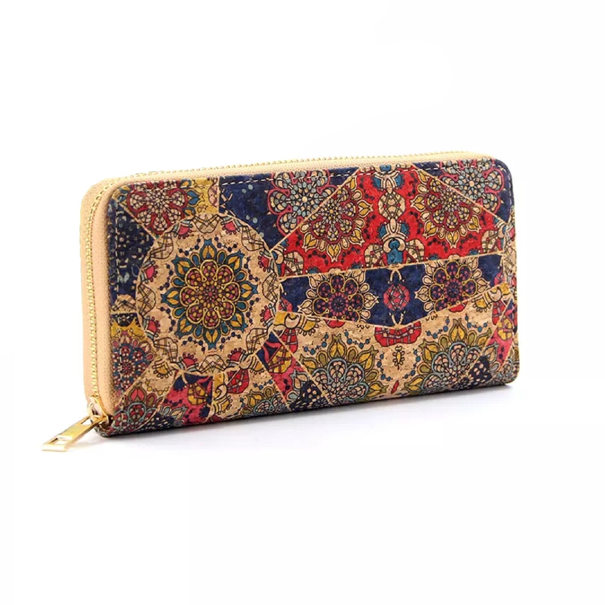 Cork Zipper Wallet Mandala CUZ-133