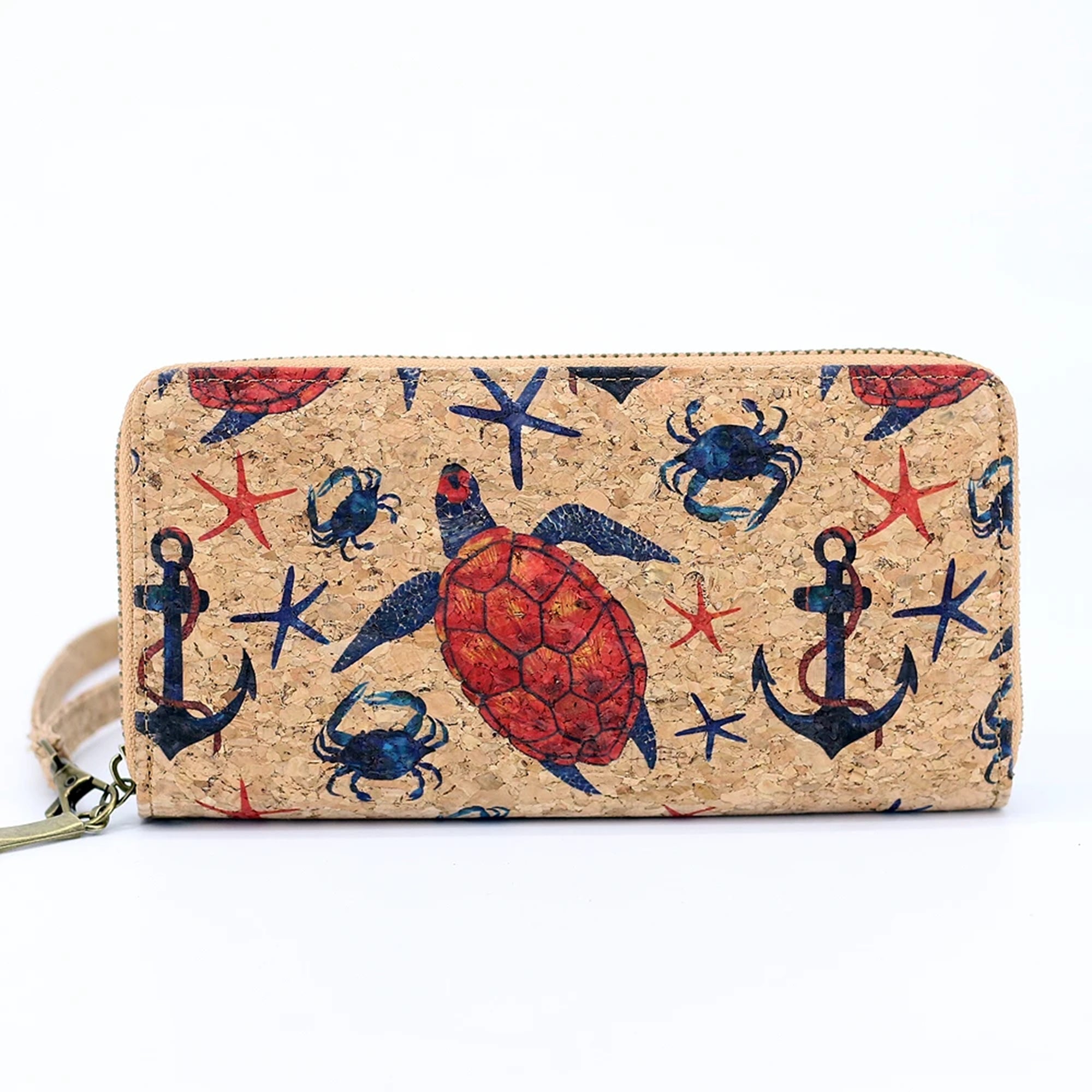 Cork Zipper Wallet Marine Life CUZ-112