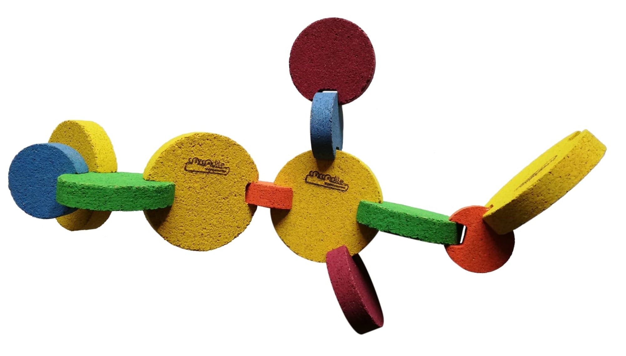 CORK Building Blocks Toys for Toddlers, Low Noise, Educational toys, Lightweight, Safe, Anti-bacterial Wooden toys from Portugal