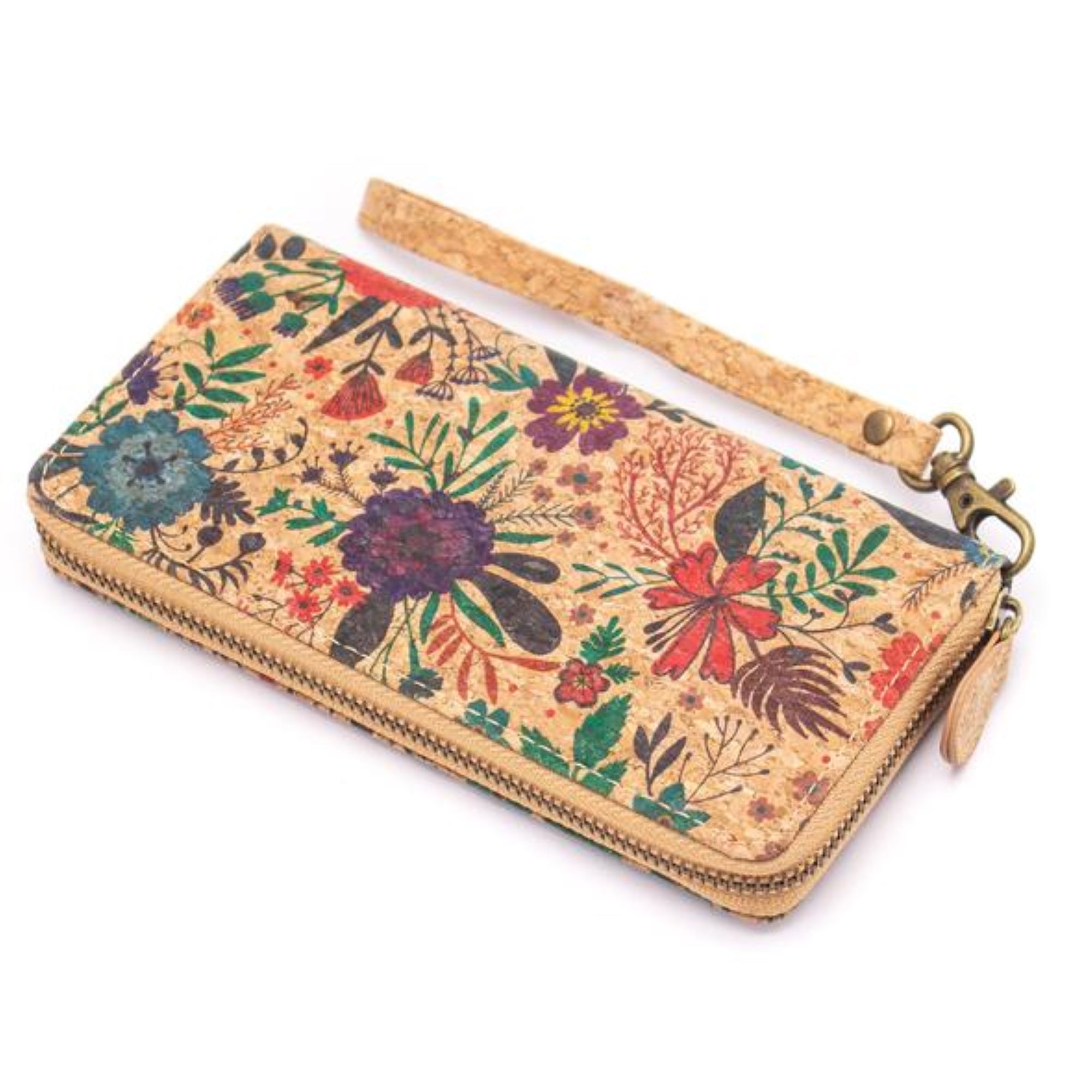 Cork Zipper Wallet Flower Garden CUZ-128