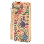 Cork Zipper Wallet Flower Garden CUZ-128