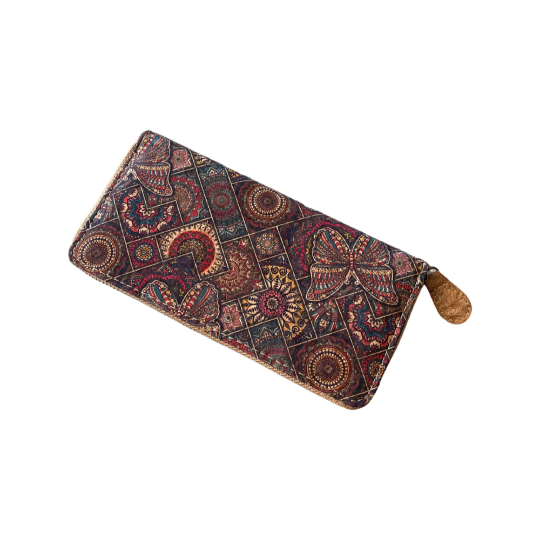 Cork Zipper Wallet Porto Tiles CUZ-115