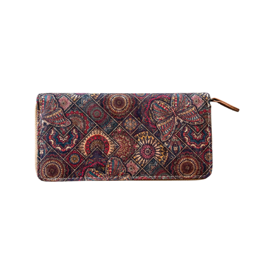 Cork Zipper Wallet Porto Tiles CUZ-115