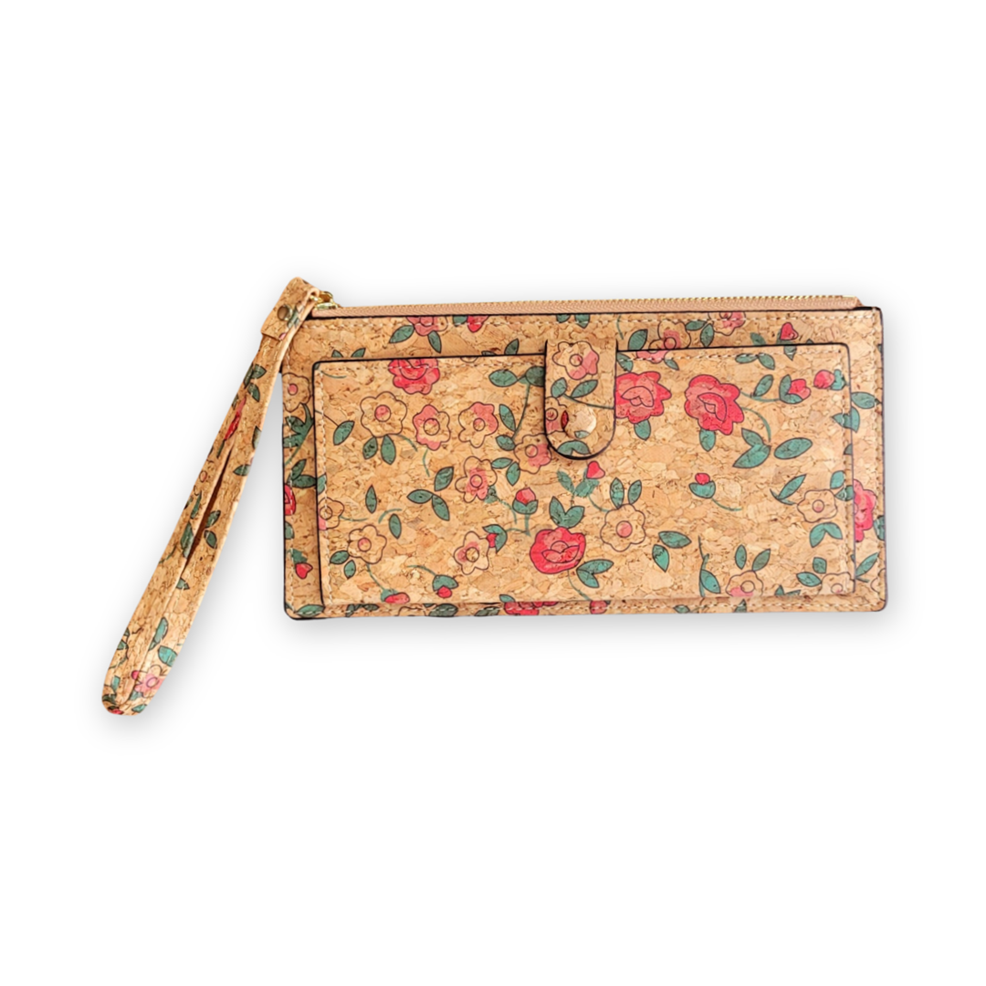Cork Phone Wallet Wristlet Minimalist Plain CUZ-145