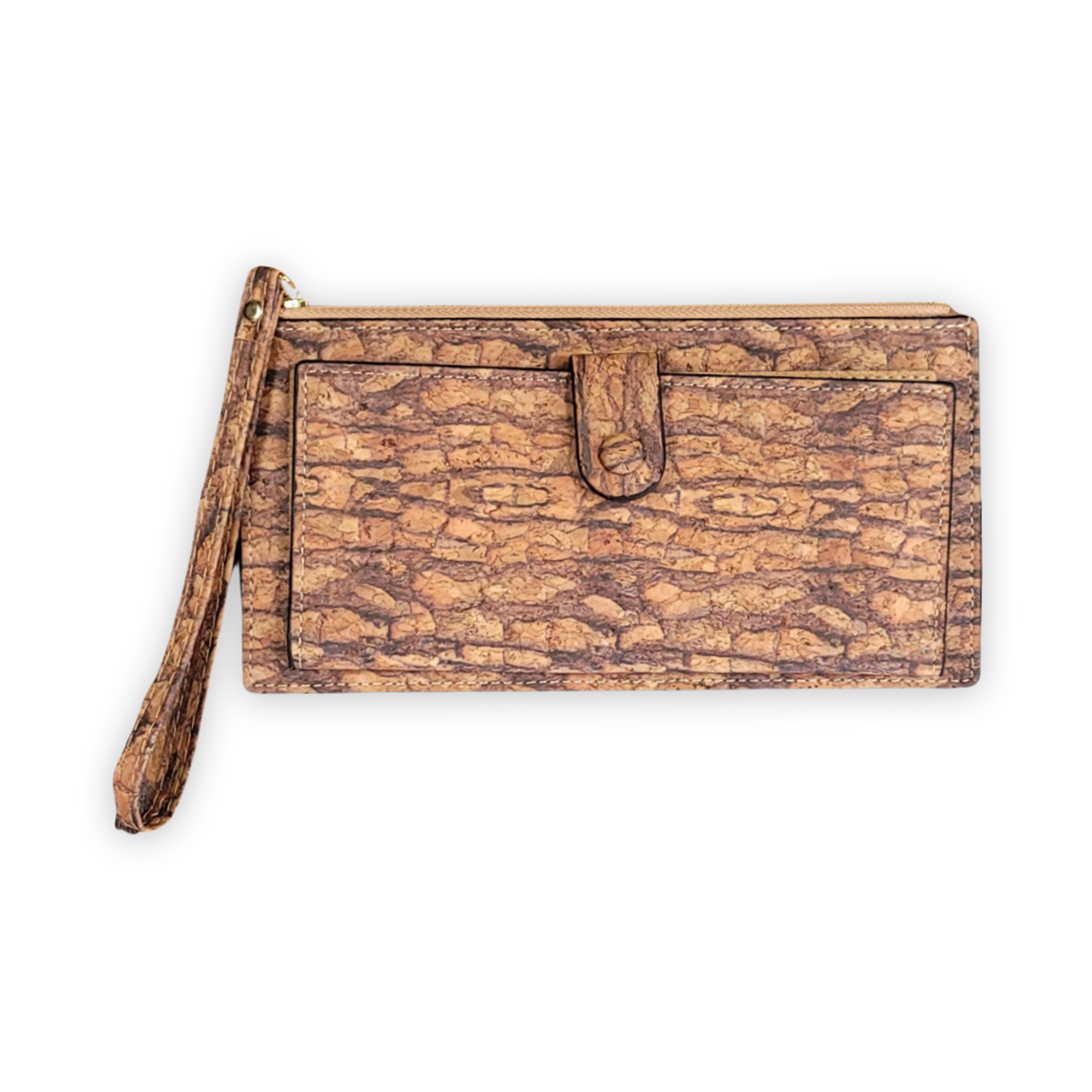 Cork Phone Wallet Wristlet Minimalist Plain CUZ-145