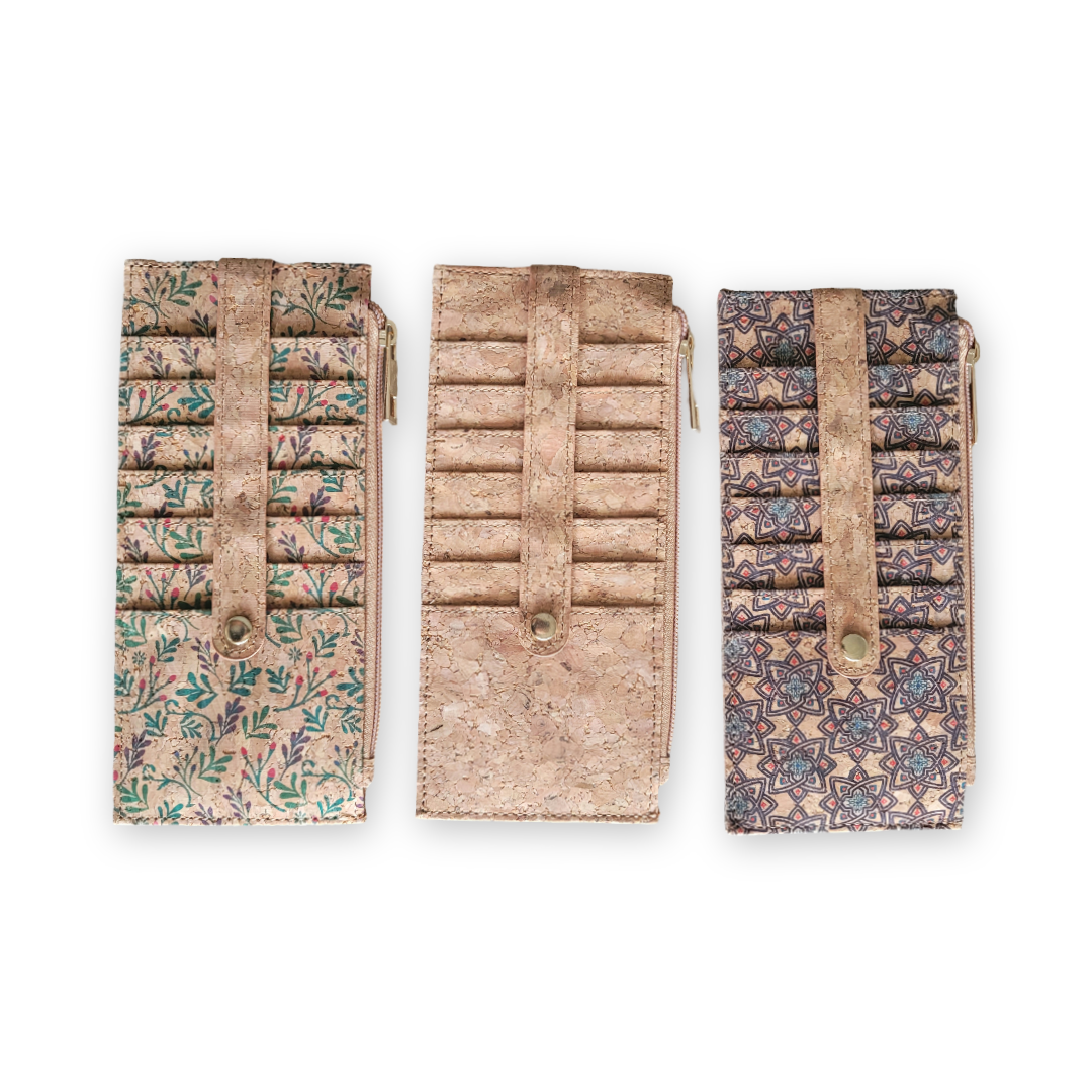 Cork Cart / checkbook Holder Long Wallet CUZ-144